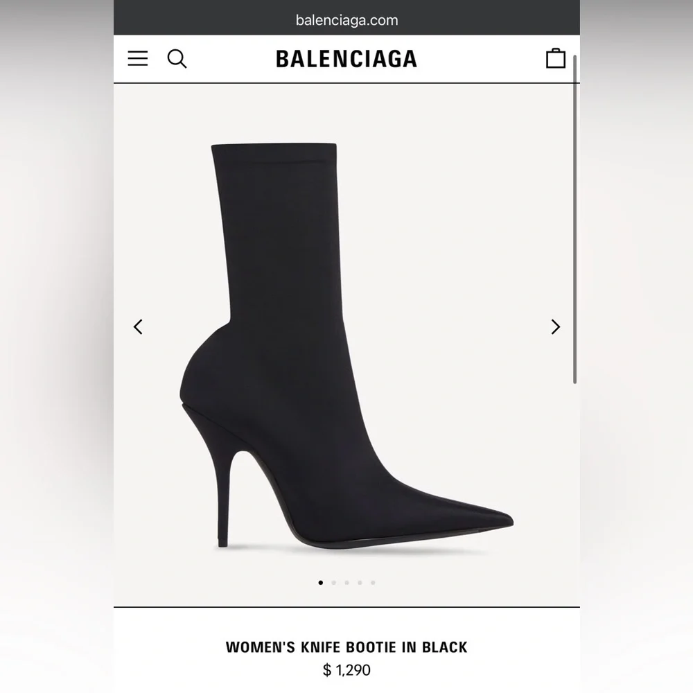 Balenciaga Knife Boots Black New - Picture 7 of 7